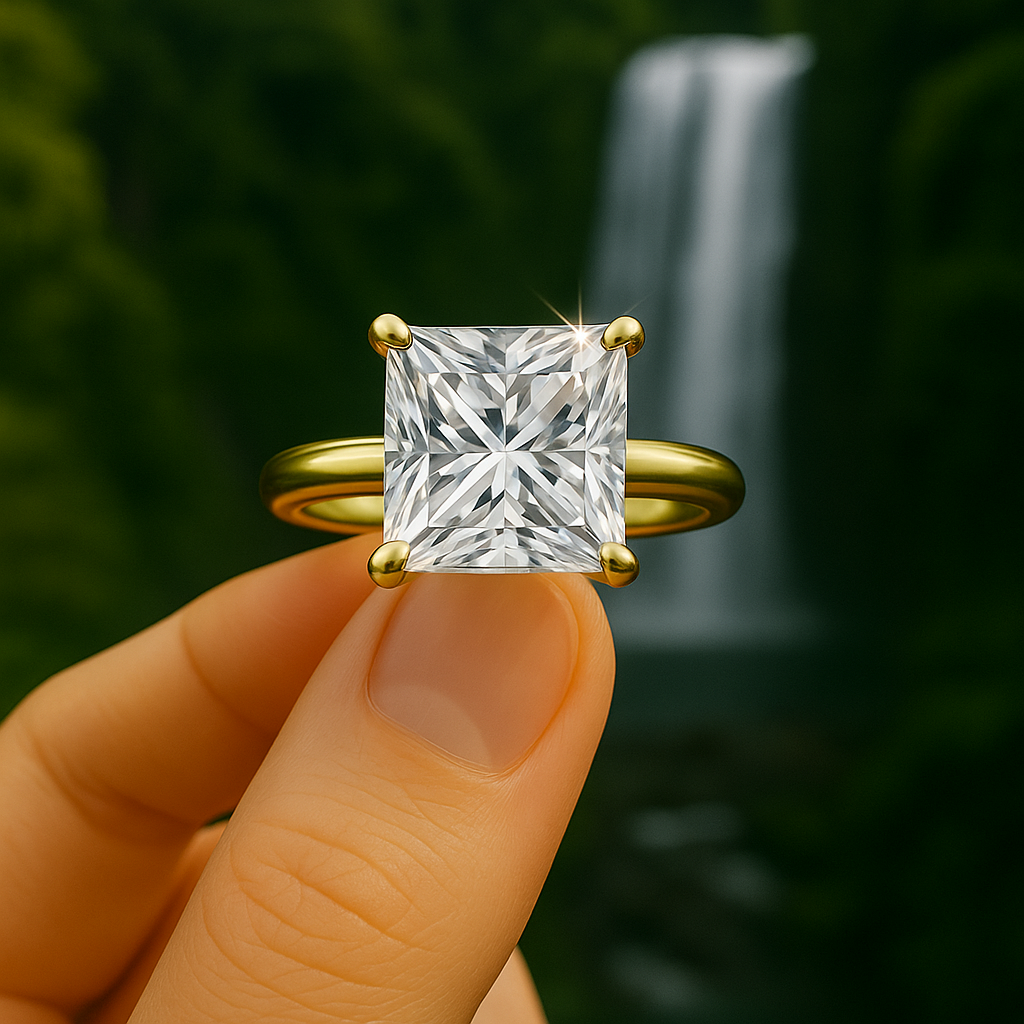 The Best Custom Princess Cut Engagement Ring in Dallas