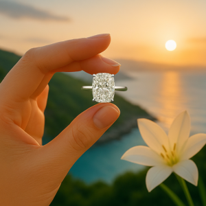 Cushion engagement rings