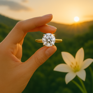 Round engagement ring